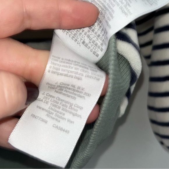 MADEWELL MWL Velour Crewneck Sweatshirt Sage Green Striped Size XXS - Picture 7 of 10